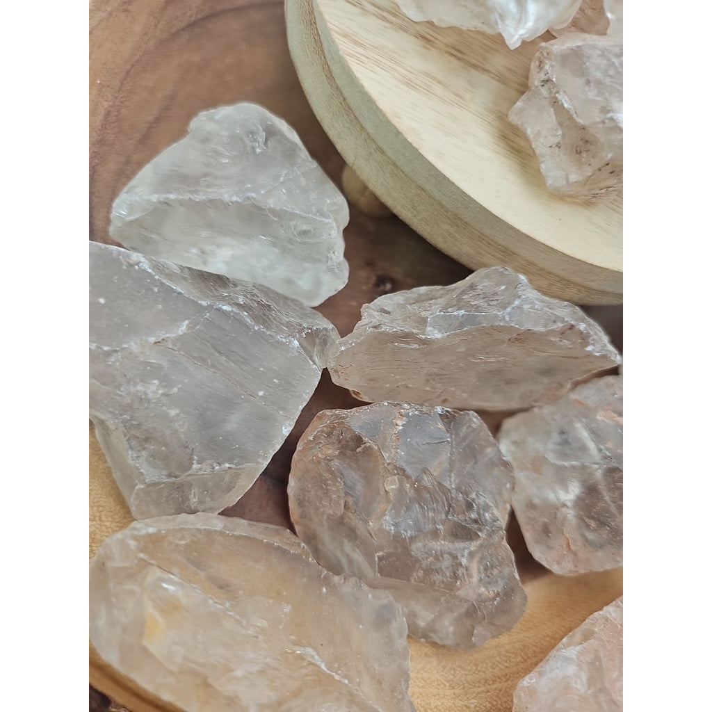 1lb Natural Raw Clear White Quartz Crystal Original Healing 5pcs Avg by CrystalCloud Company