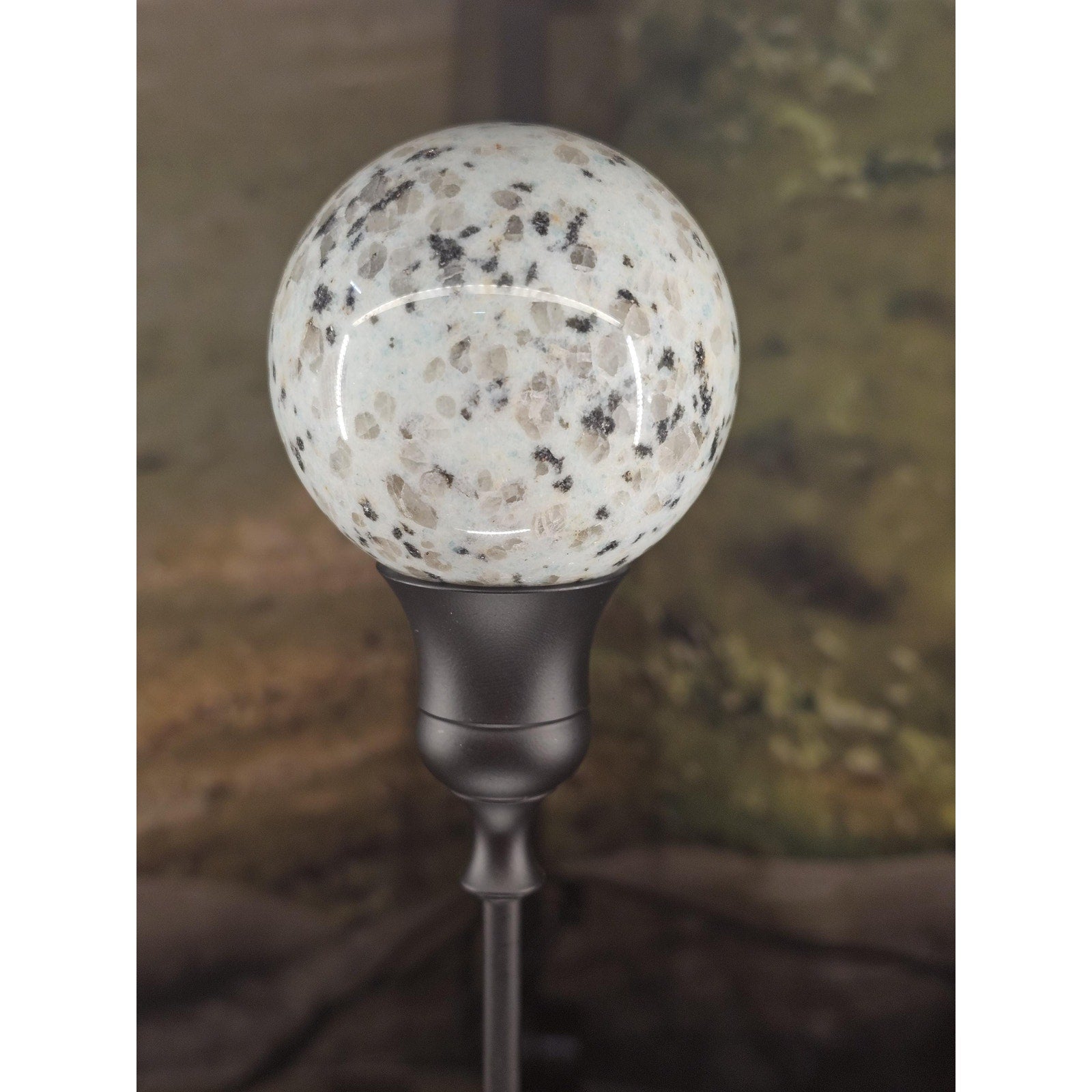Kiwi jasper 60mm W/stand by CrystalCloud Company