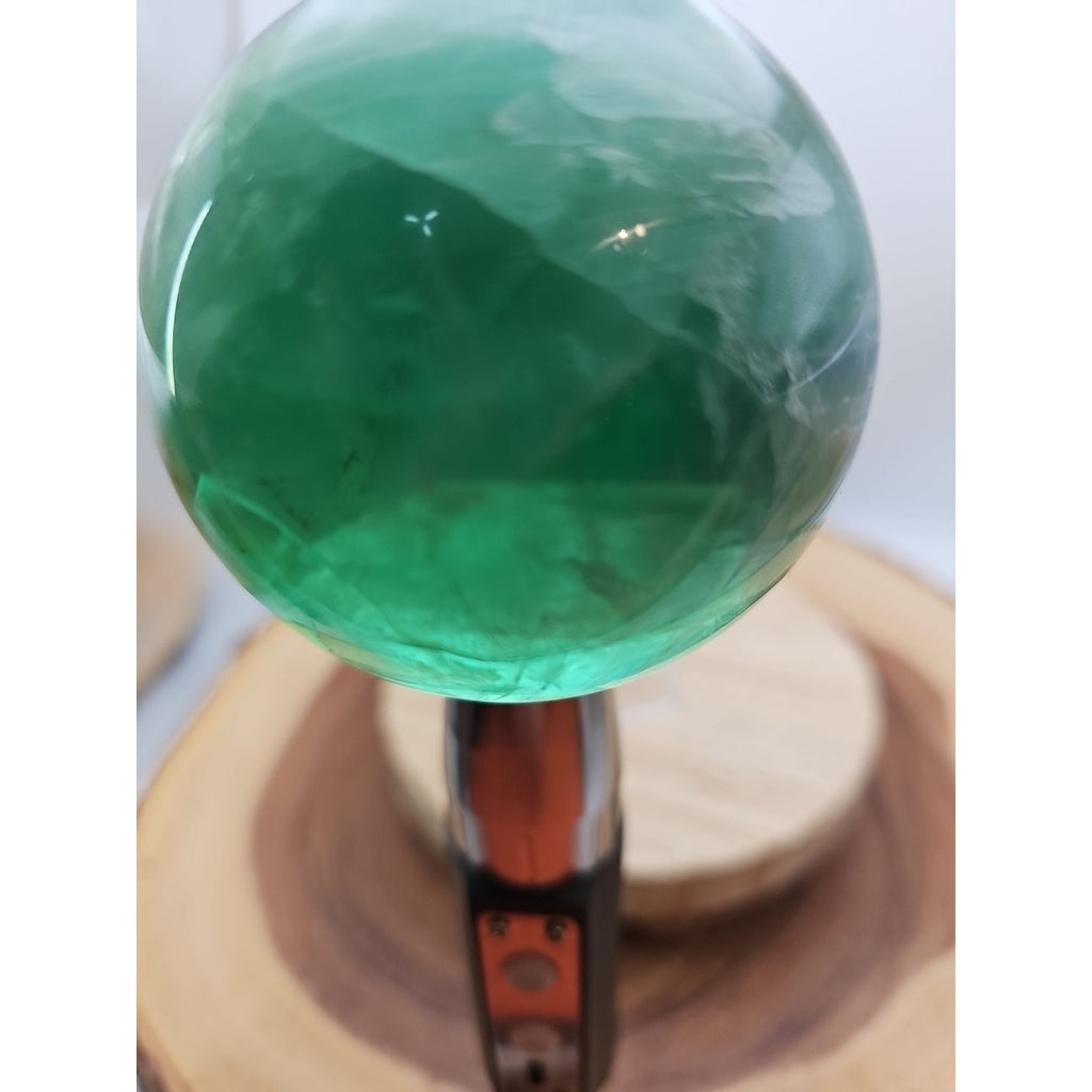 1.59lb Natural Rainbow Fluorite Quartz Crystal Sphere Ball Polished by CrystalCloud Company