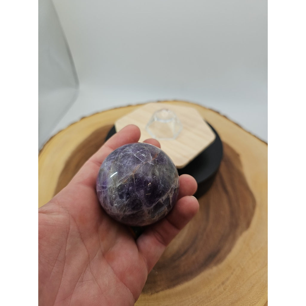 Chevron Amethyst Sphere 250g 56mm by CrystalCloud Company