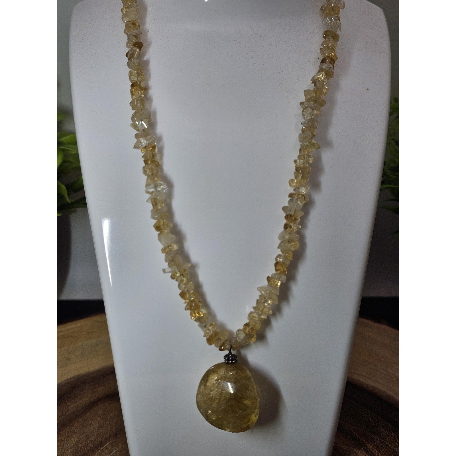 Vintage Citrine Sterling Silver Pendant Necklace - Radiant Golden Specimen | CrystalCloud Company by CrystalCloud Company