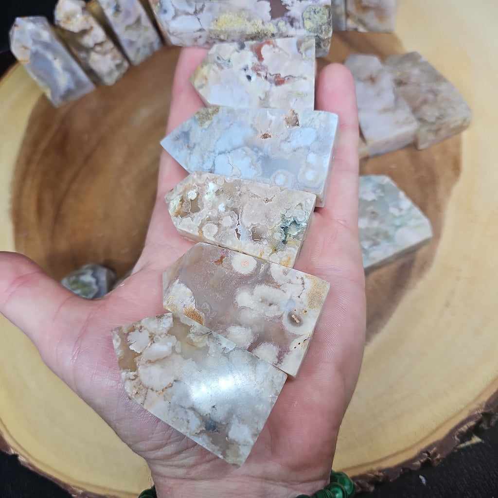 Phantom Agate cornelian towers by CrystalCloud Company
