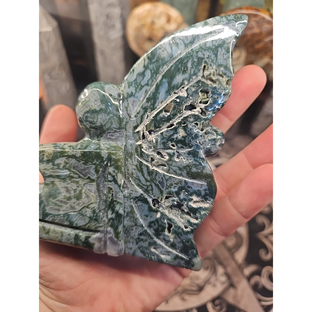 Moss Agate Fairy Guardian .77lb by CrystalCloud Company