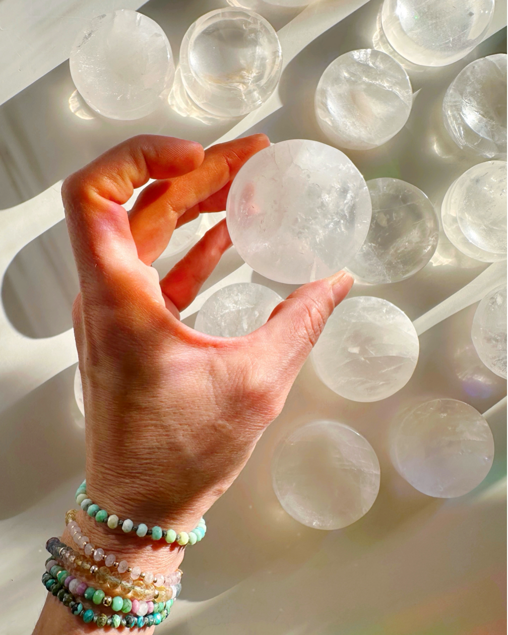 Clear Quartz Sphere Stand/Small Dish by Baltic Mermaid