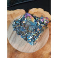 0.68lb Rainbow Aqua Aura Quartz Crystal Cluster Points Titanium Coating by CrystalCloud Company