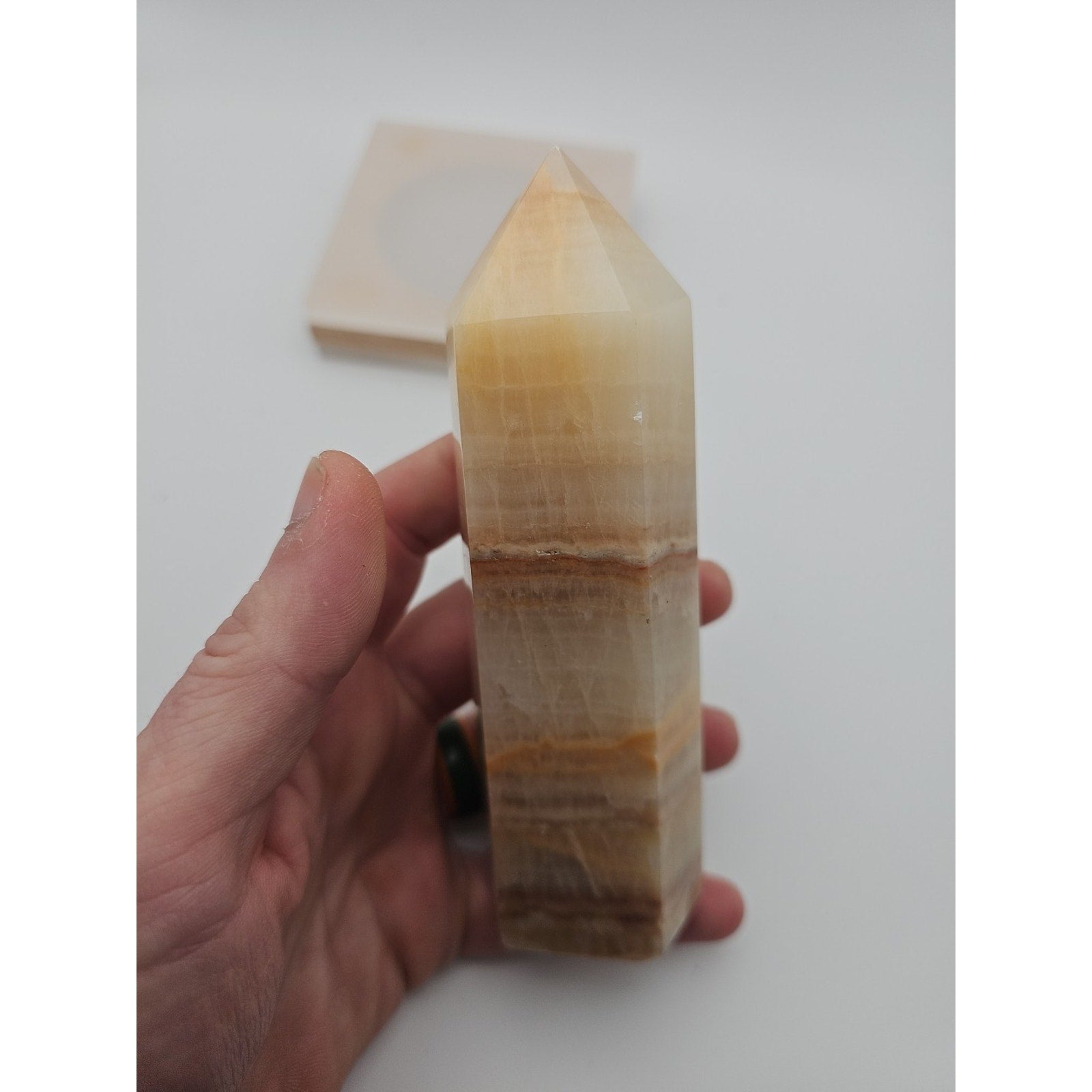 Quartz Crystal Tower 5.5in .90lbs Sandstone by CrystalCloud Company