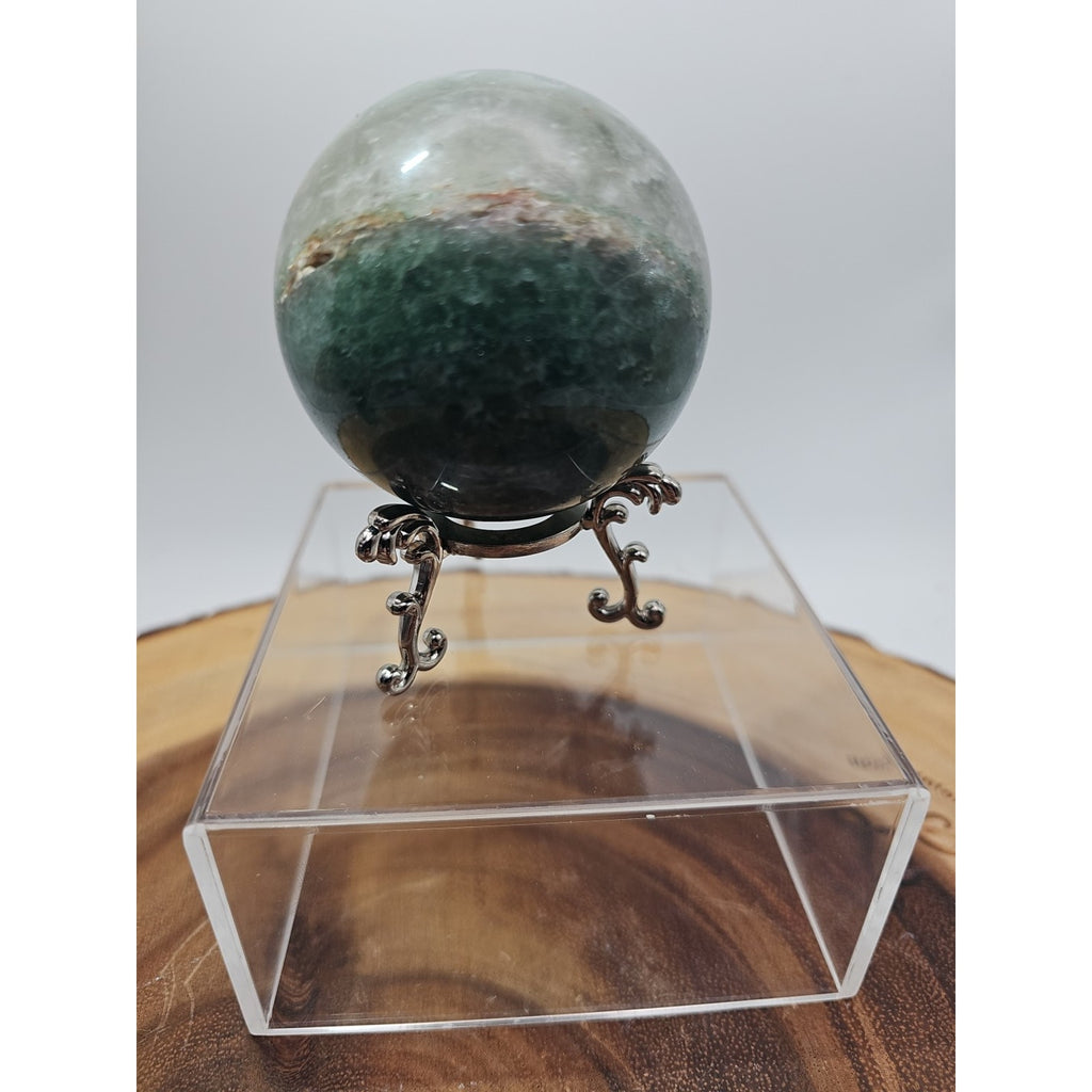 Green Strawberry Quartz 62mm .73lb W/stand by CrystalCloud Company
