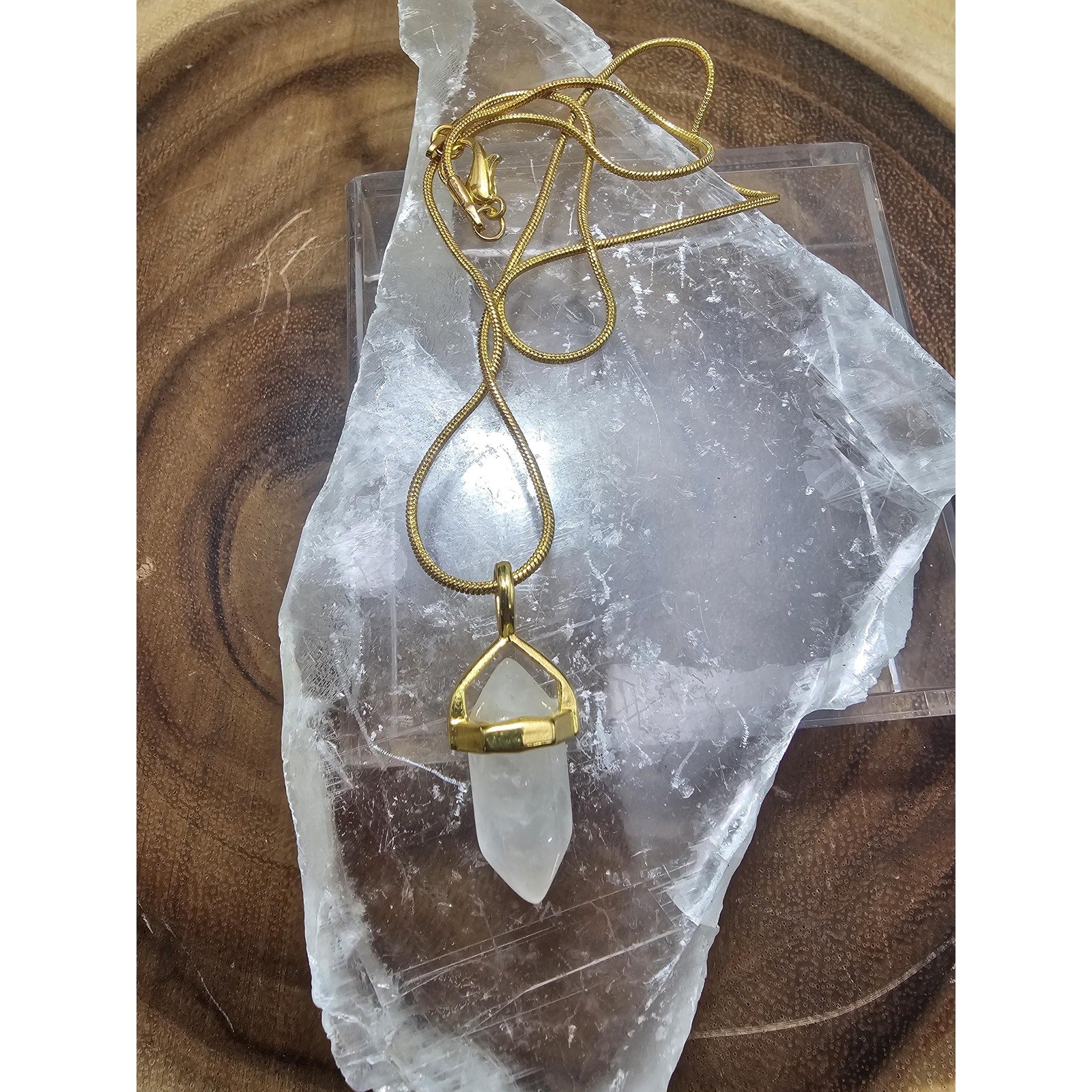 Quartz Crystal double points small and dainty little gems for a elegant look at me by CrystalCloud Company