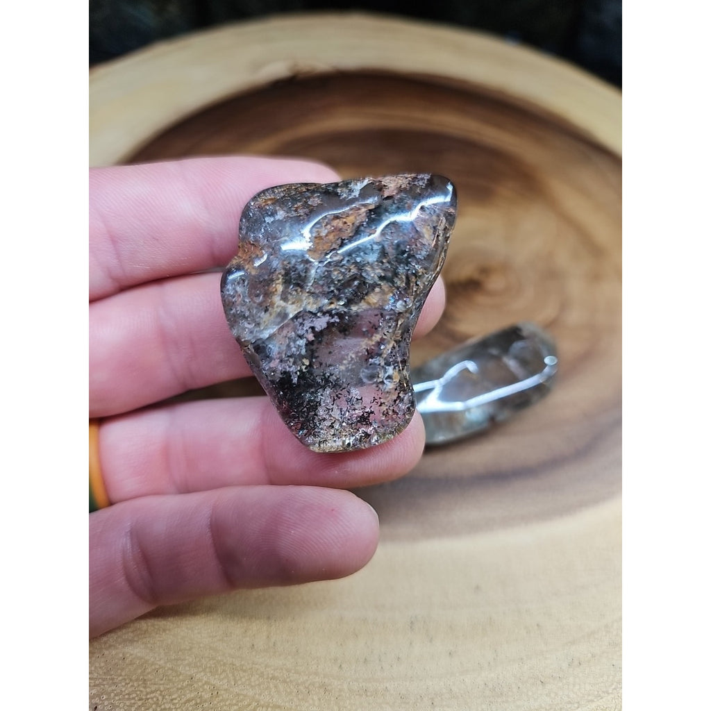 1Pcs XL Natural Phantom Ghost Clear Quartz Crystal Stone Tumble Brazil by CrystalCloud Company