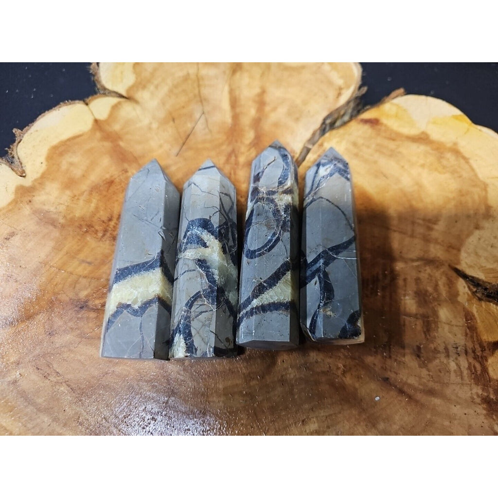 Dragon Septarian Geode Cluster Set — 1 lb, 4 Pieces from Madagascar | CrystalCloud Company by CrystalCloud Company