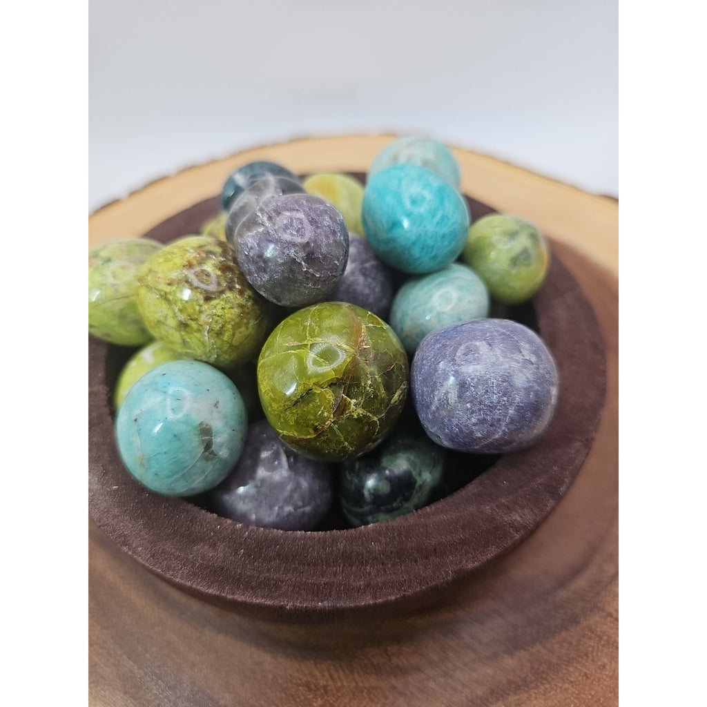 Ocean Jasper Spheres Display Bowl — 2 lbs of Polished Stones | CrystalCloud Company by CrystalCloud Company