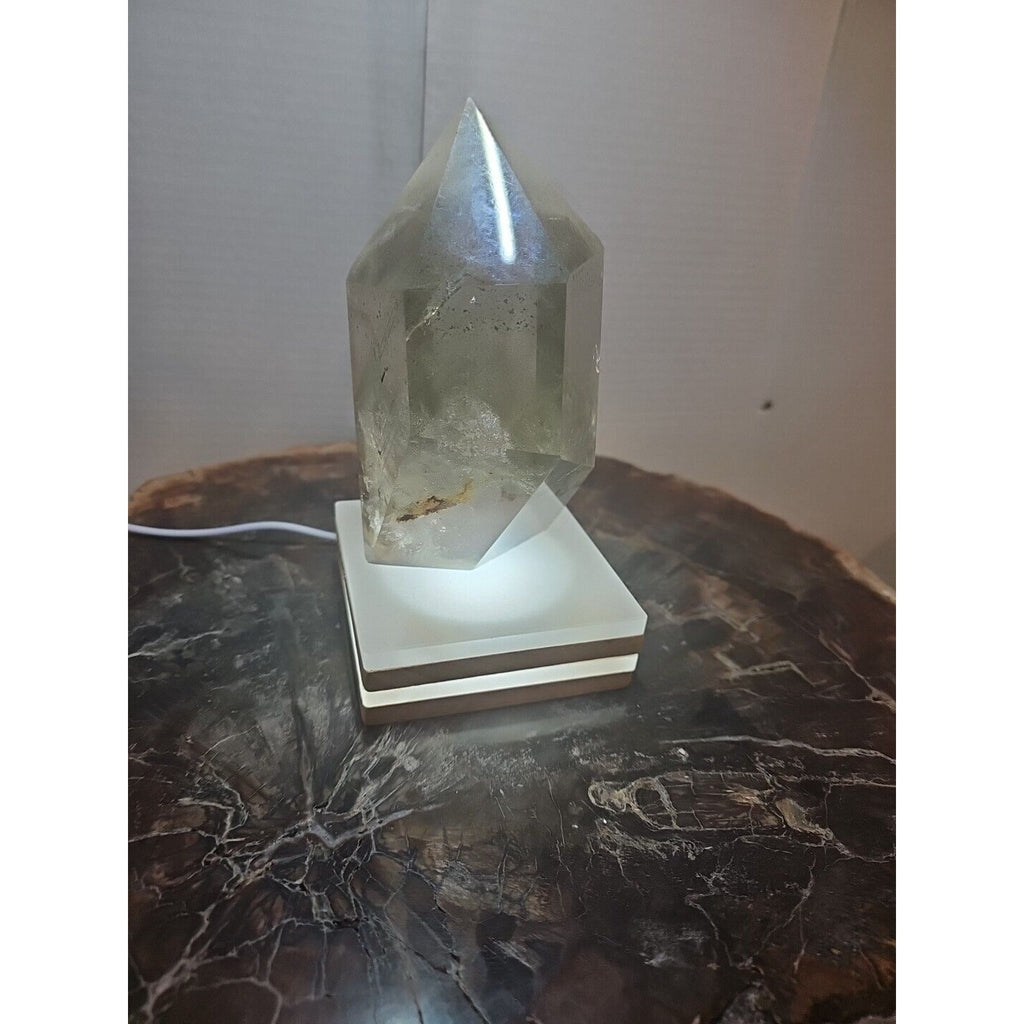 2.7LB Natural Green Ghost Phantom Quartz Crystal Obelisk Wand Point Healing. by CrystalCloud Company