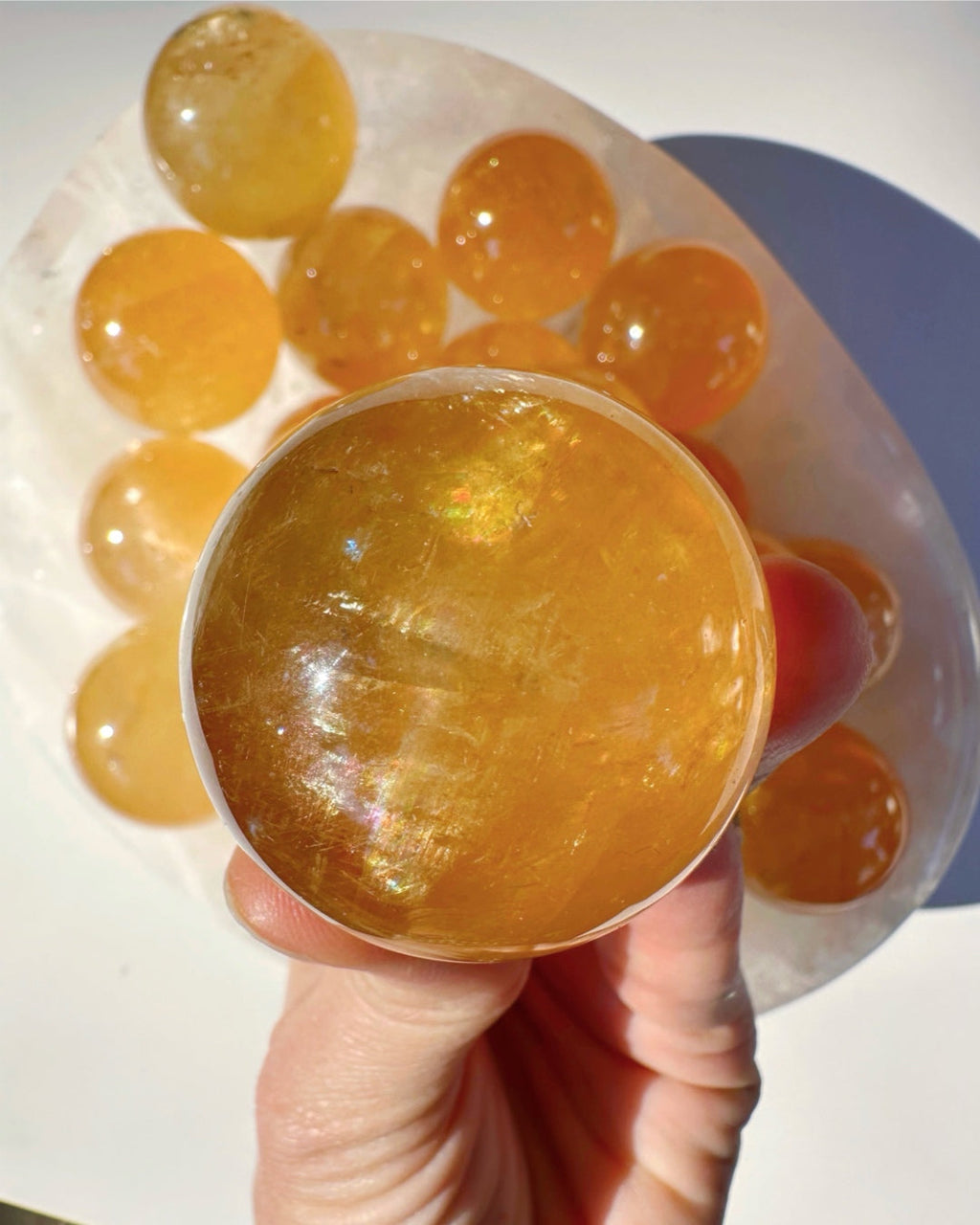 Honey Optic Calcite Spheres - AAA by Baltic Mermaid