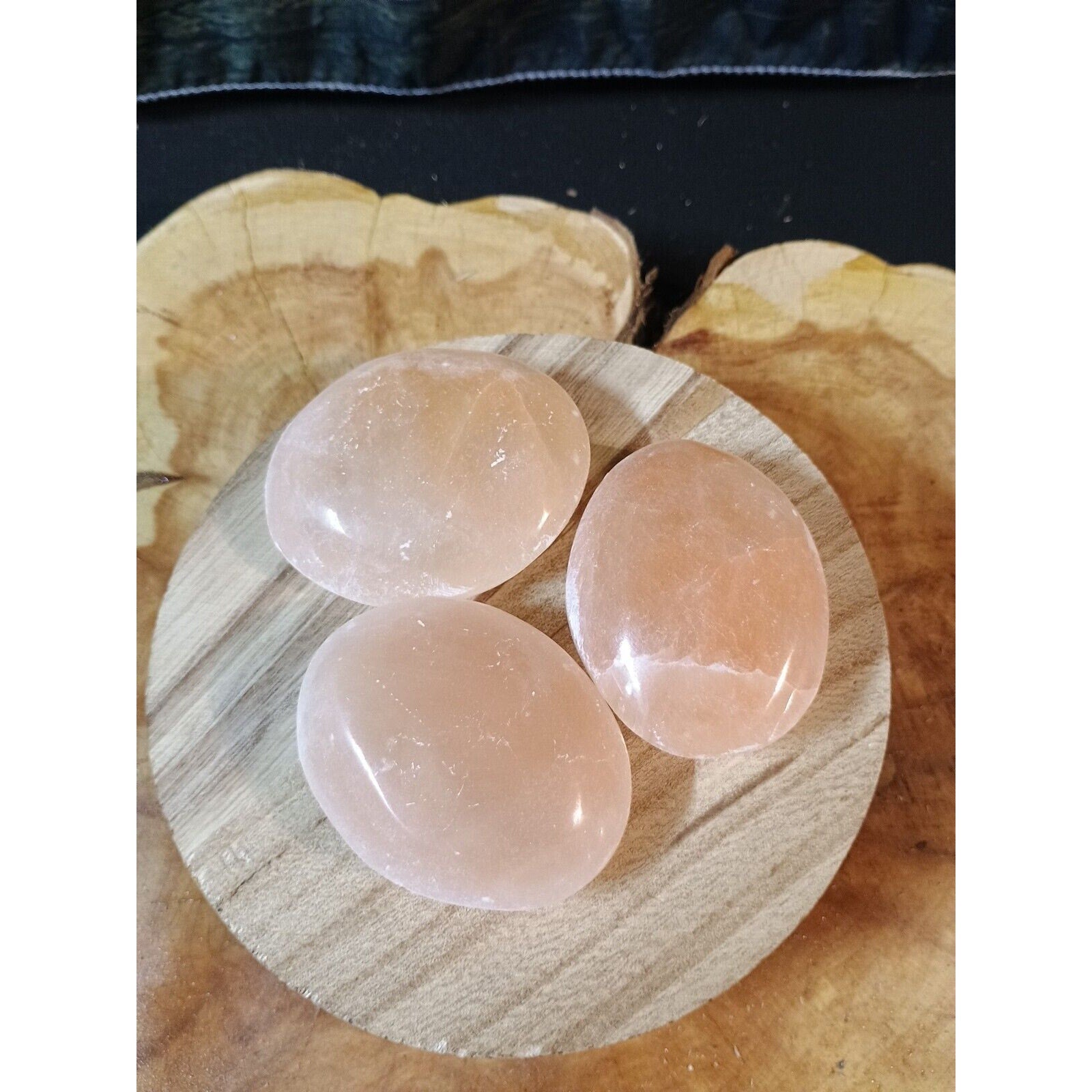 1 Each Oval Shape Peach Palmstone by CrystalCloud Company