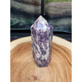 1ea Natural Purple Mica Lepidolite Crystal Point Tower Africa 539g by CrystalCloud Company