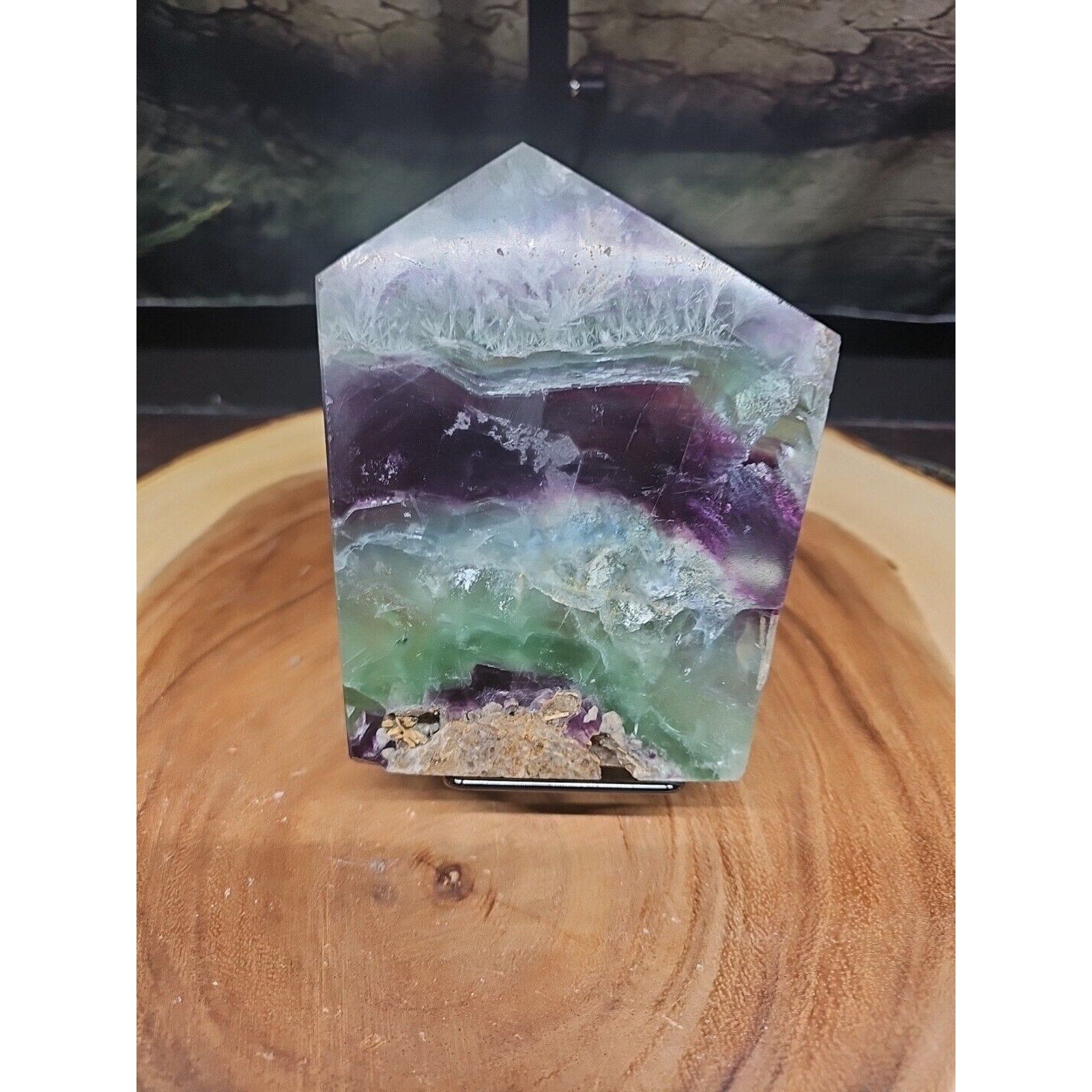 1.15LB Natural fluorite snowflake feather fluorite crystal quartz healing by CrystalCloud Company