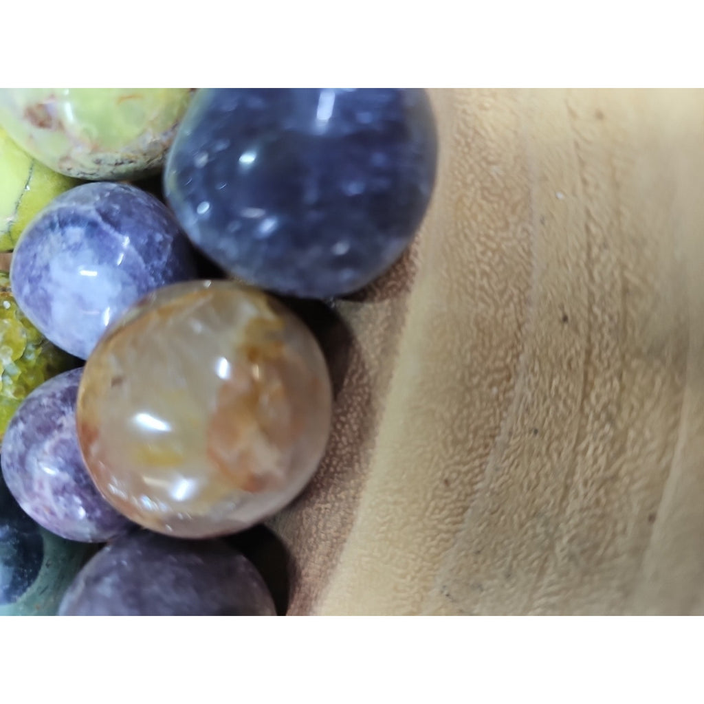 10Pcs A Set Of Natural Quartz Crystal Jasper Palm Stone Polished Healing by CrystalCloud Company