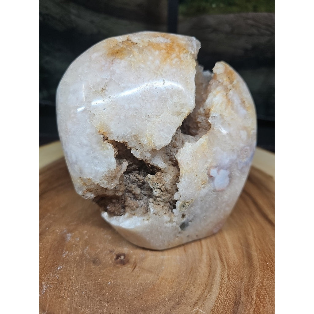 3.85LB 1Pcs Natural Agate Carnelian Quartz Crystal Decoration Geode by CrystalCloud Company