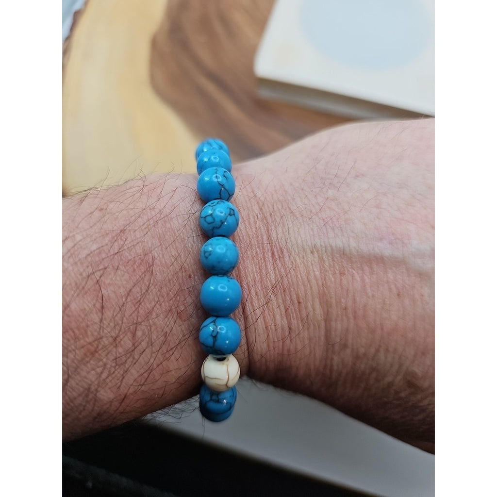 Handmade 8mm Mixed Natural Gemstone Round Beads Stretchy Bracelet Reiki Chakra by CrystalCloud Company