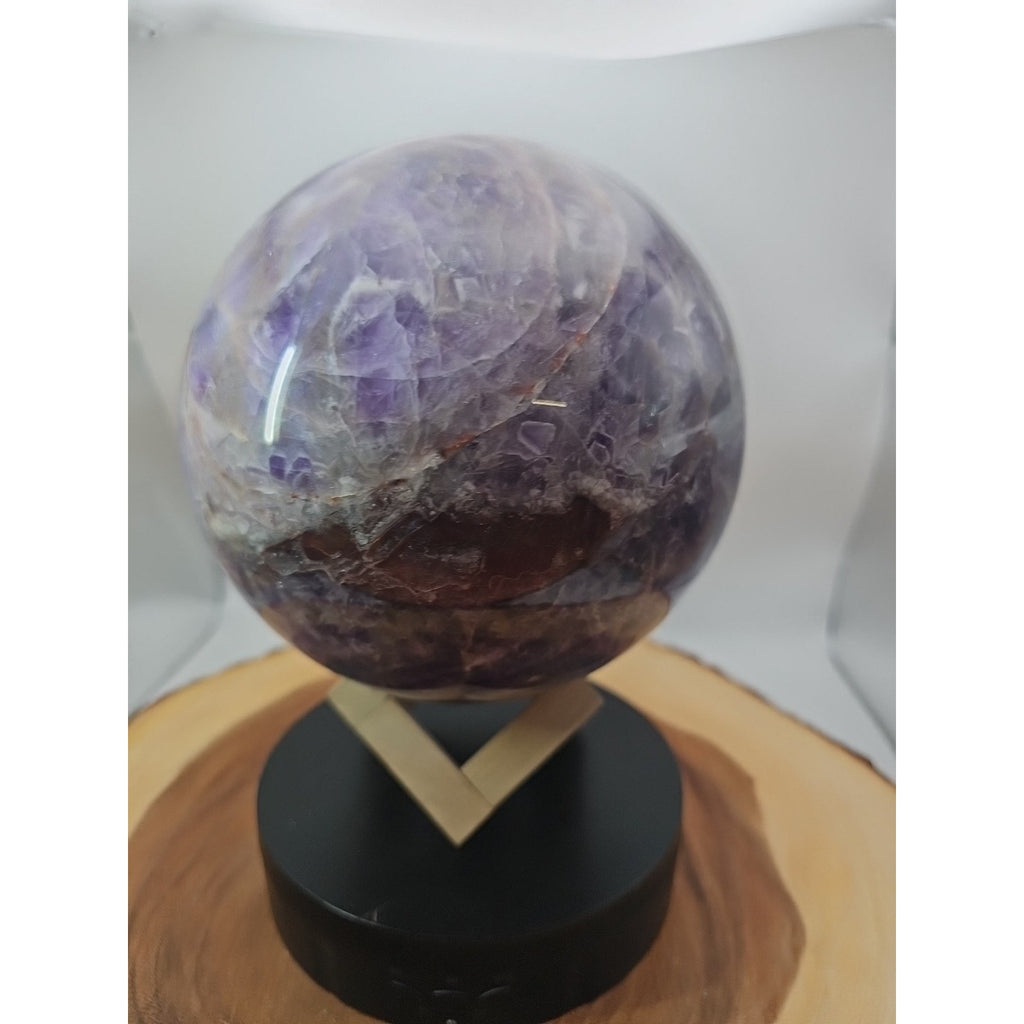 11.78lbs Natural Dream Amethyst Quartz Crystal Sphere Ball by CrystalCloud Company