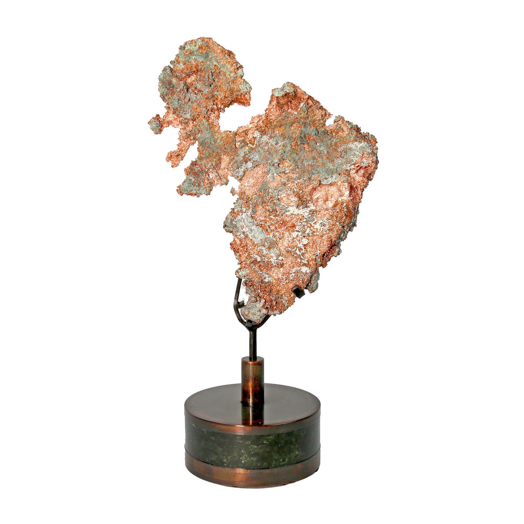 Michigan Native Copper Specimen on Custom Spinning Stand