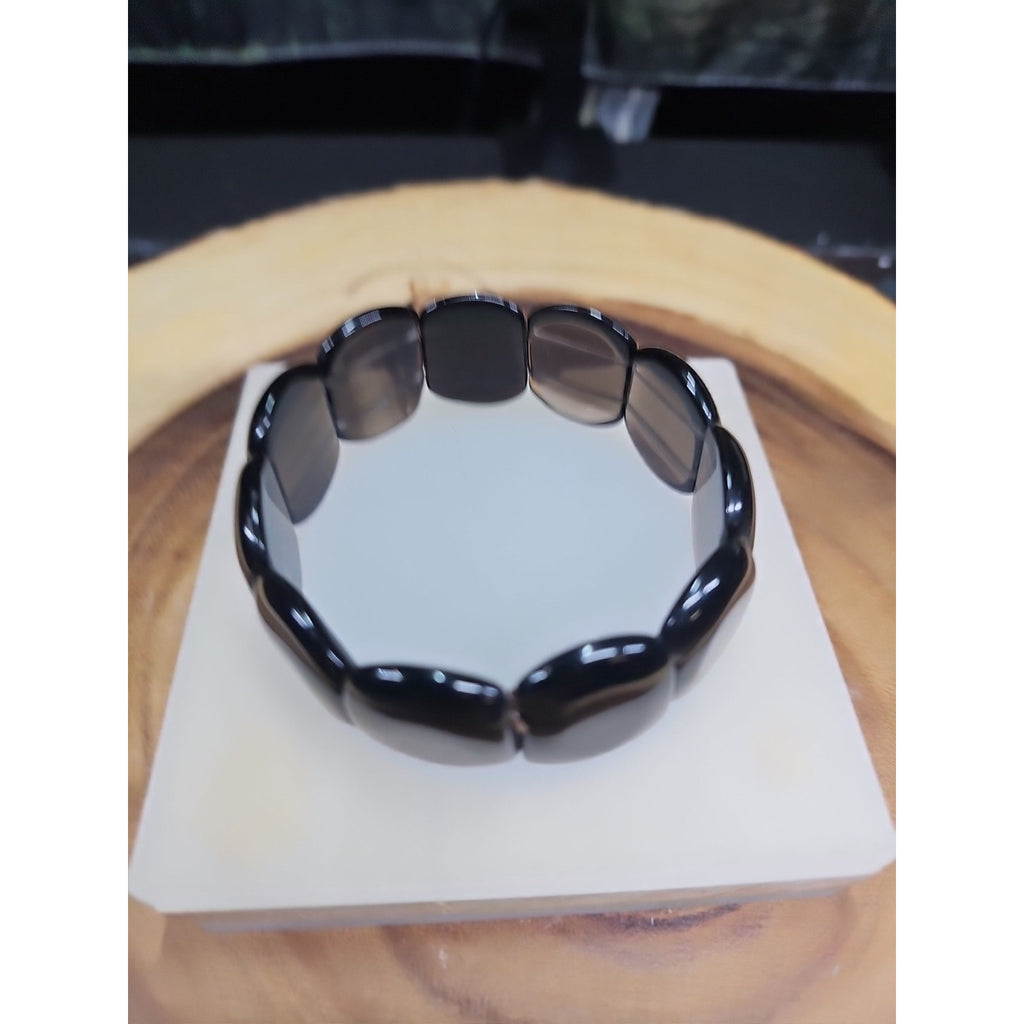 1Pcs Natural Smokey Clear Quartz Crystal Bracelets Polished Healing by CrystalCloud Company
