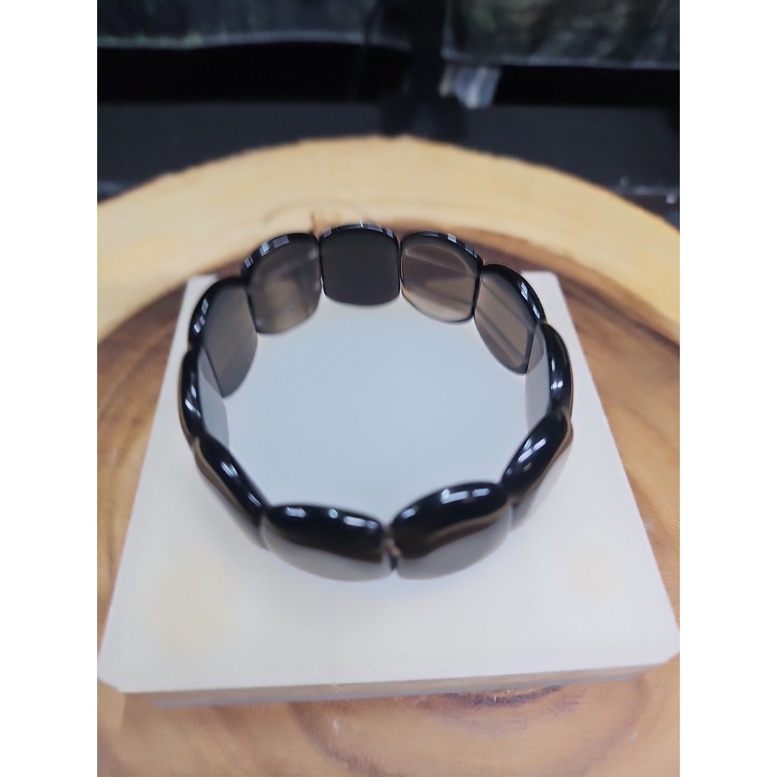1Pcs Natural Smokey Clear Quartz Crystal Bracelets Polished Healing by CrystalCloud Company