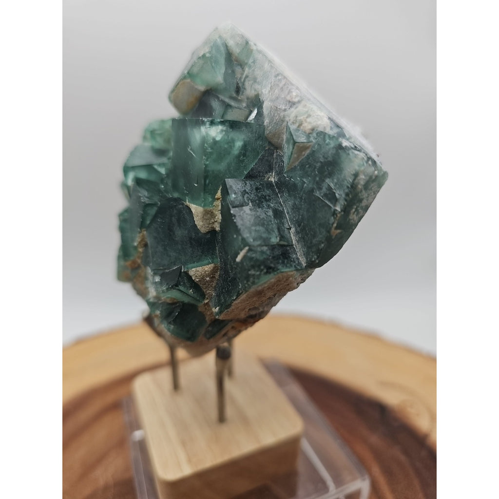 Raw Chunk Fluorite 1.27lb With Stand by CrystalCloud Company