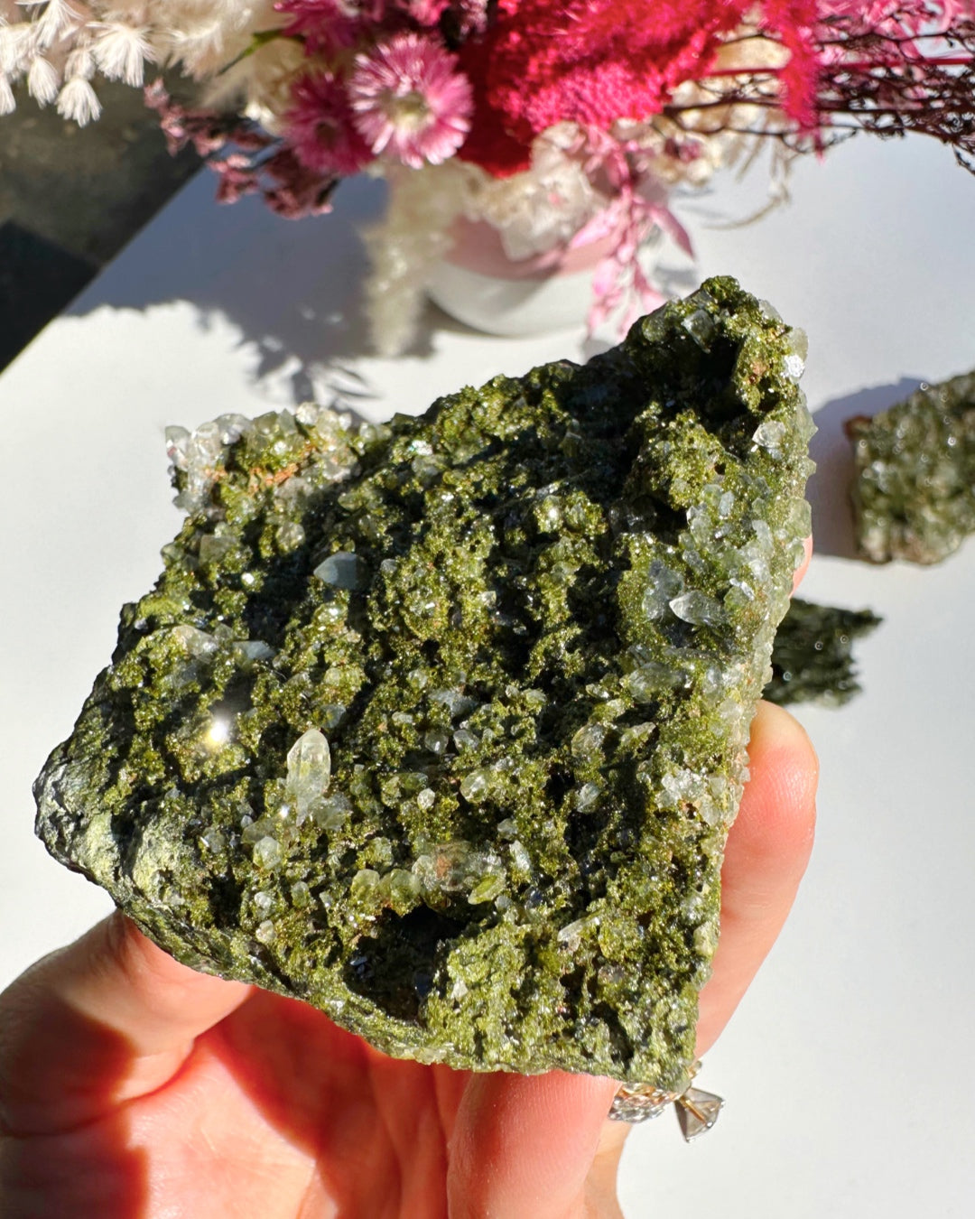 Epidote Quartz Cluster