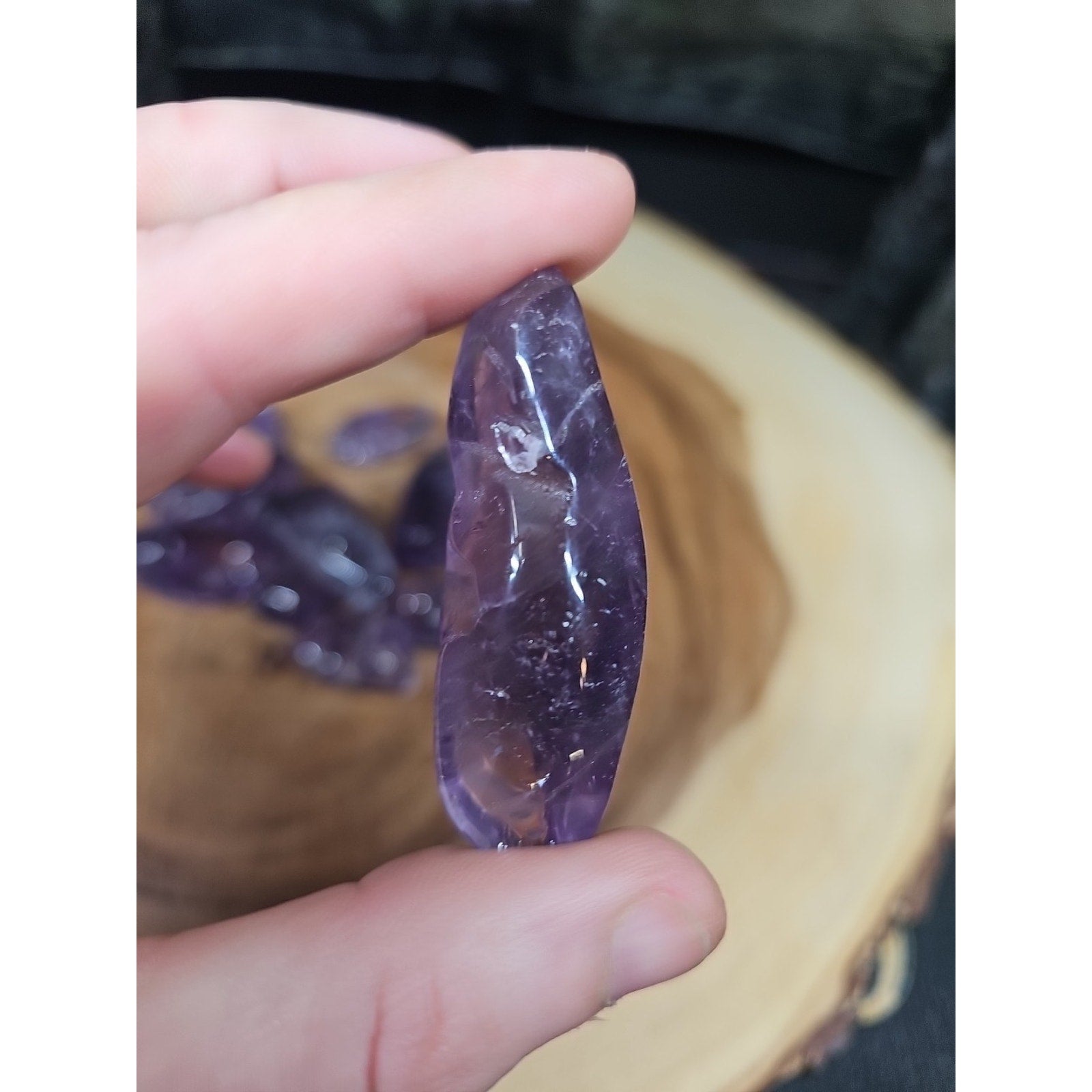 11Pcs Raw Natural Purple Amethyst Quartz Crystal Tumbled Healing Brazil .48lbs by CrystalCloud Company