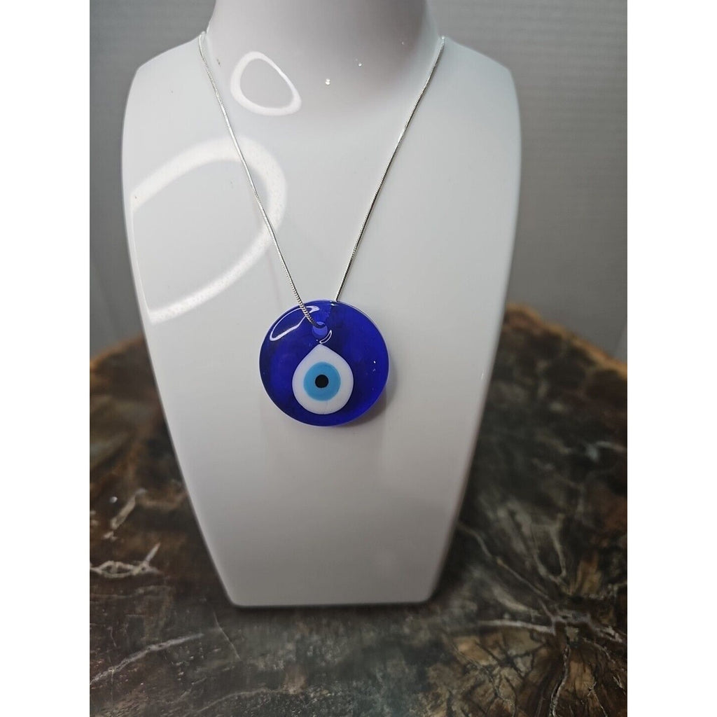 Evil Eye Necklace 925 Silver Chain Protection/Good Luck by CrystalCloud Company