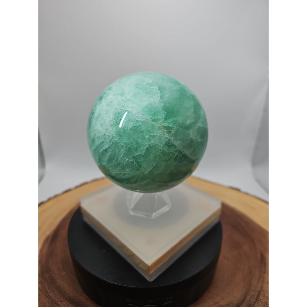 2.80 Natural Rainbow Fluorite Quartz Crystal Sphere Ball Polished Healing by CrystalCloud Company