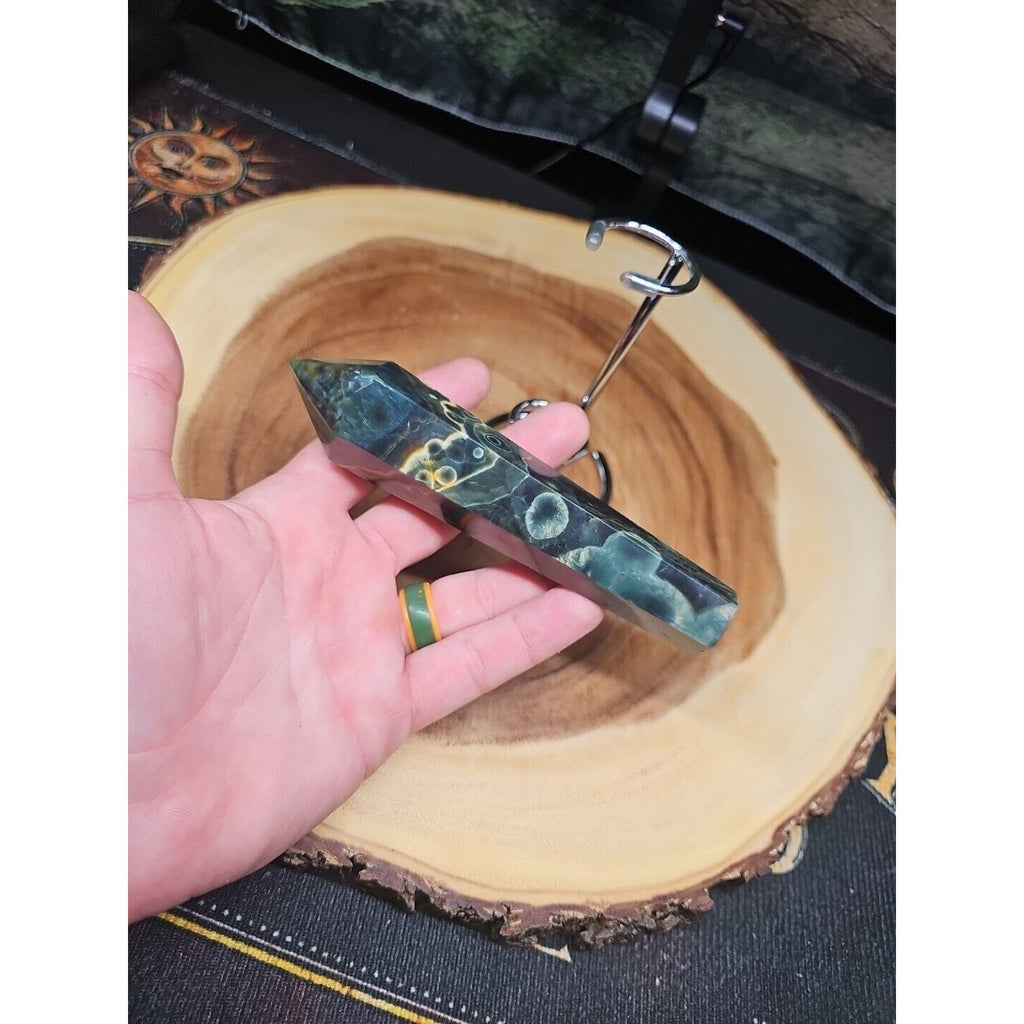 Moss Agate Generator W/Stand 220grams by CrystalCloud Company