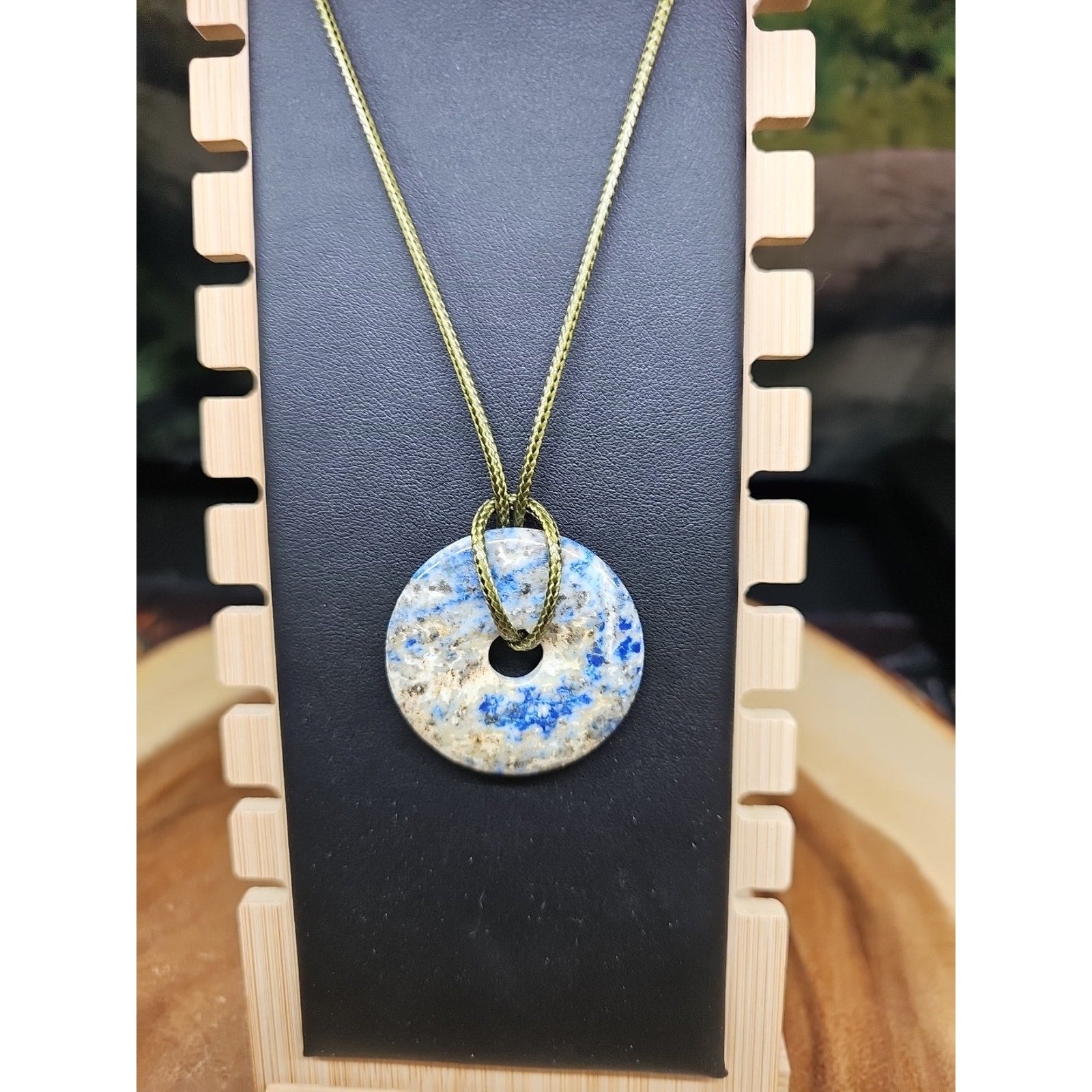 lapis lazuli necklace 16 In Cord by CrystalCloud Company