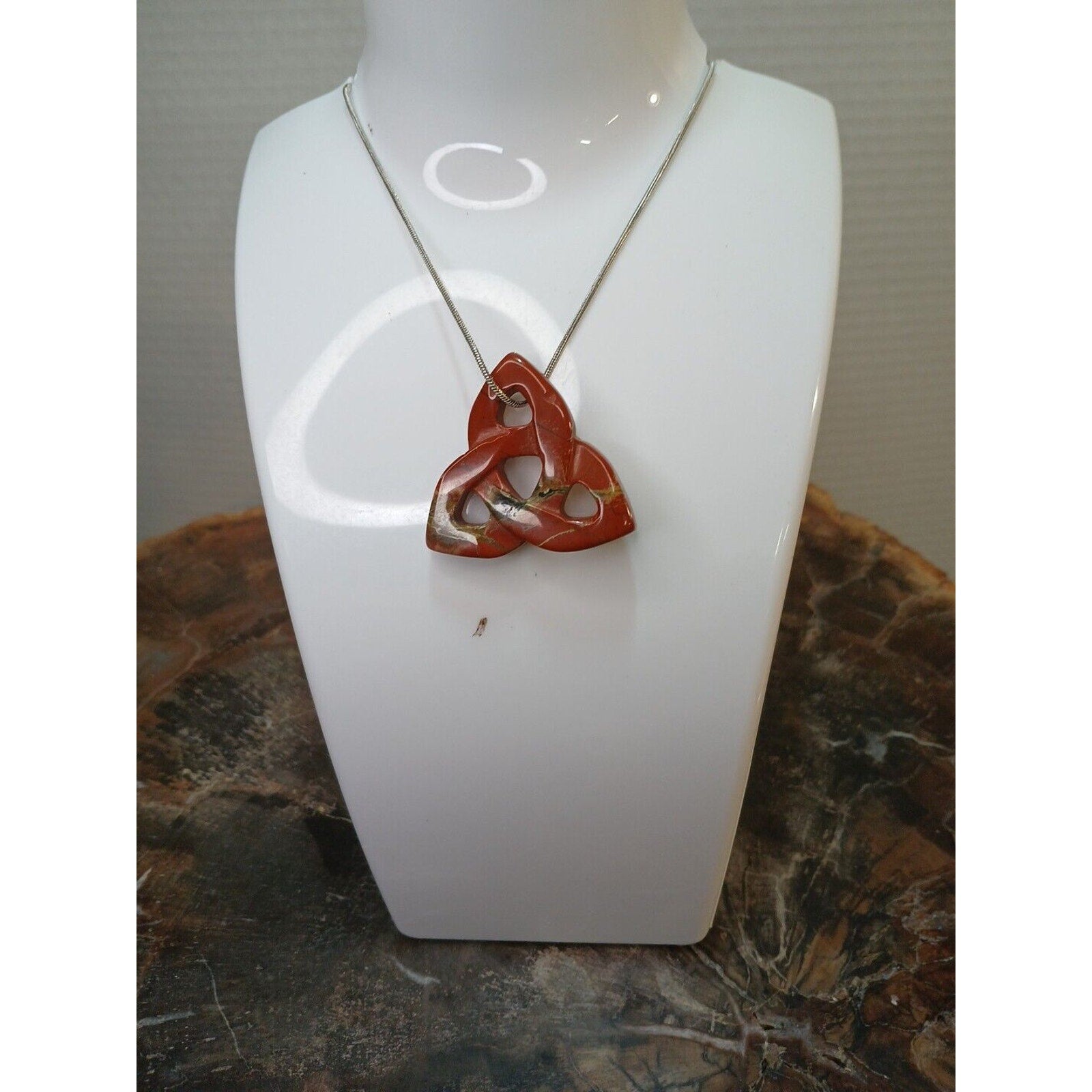 Ocean Jasper Agate Necklace W/925 Silver Chain by CrystalCloud Company