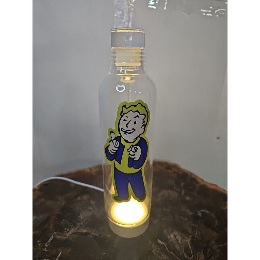 18oz Leak Proof Borosilicate glass bottle with caps BPA Free W/Fallout Boy Logo by CrystalCloud Company