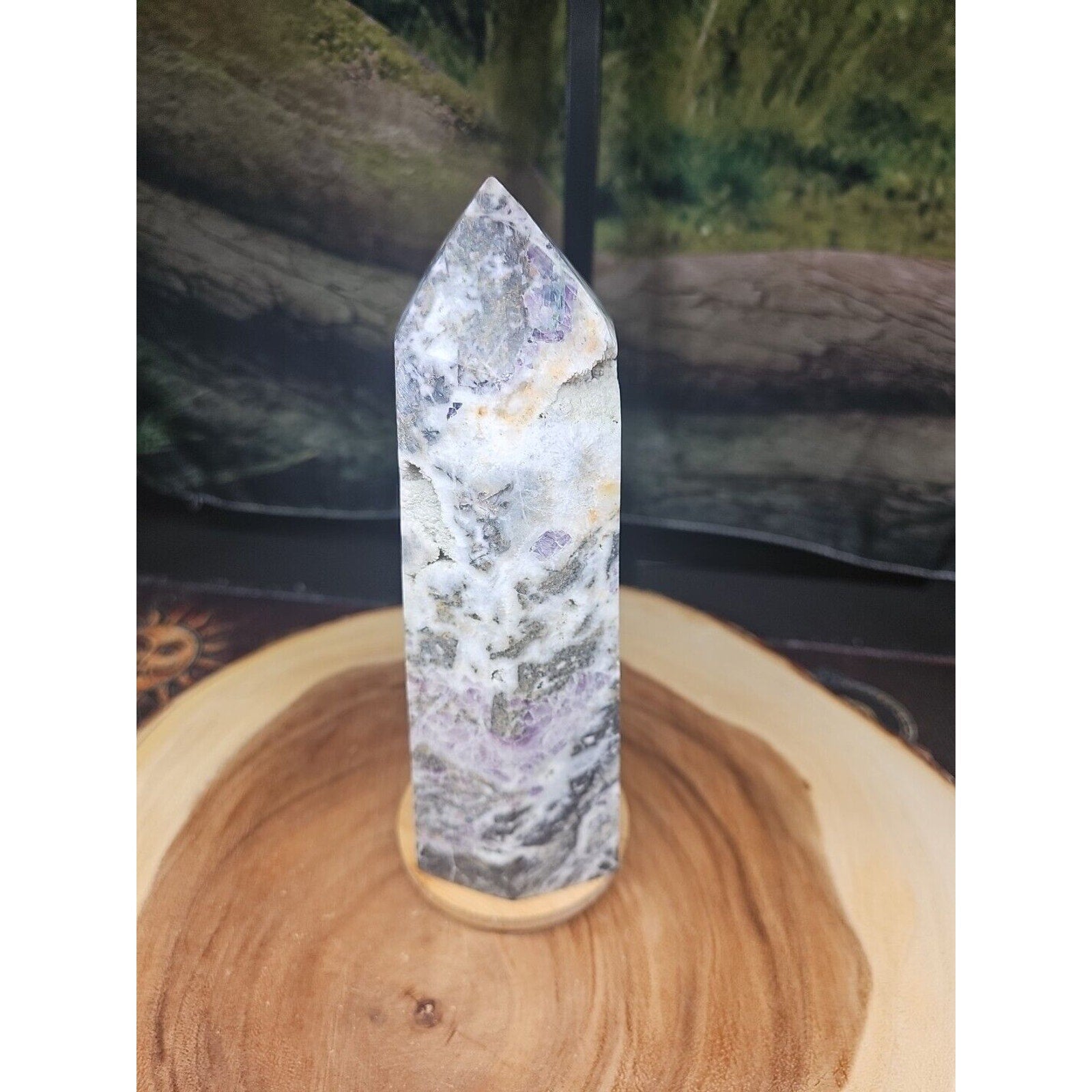 3.41LB 1Pcs Natural Rainbow Fluorite Quartz Crystal Point Tower Polished Healing by CrystalCloud Company