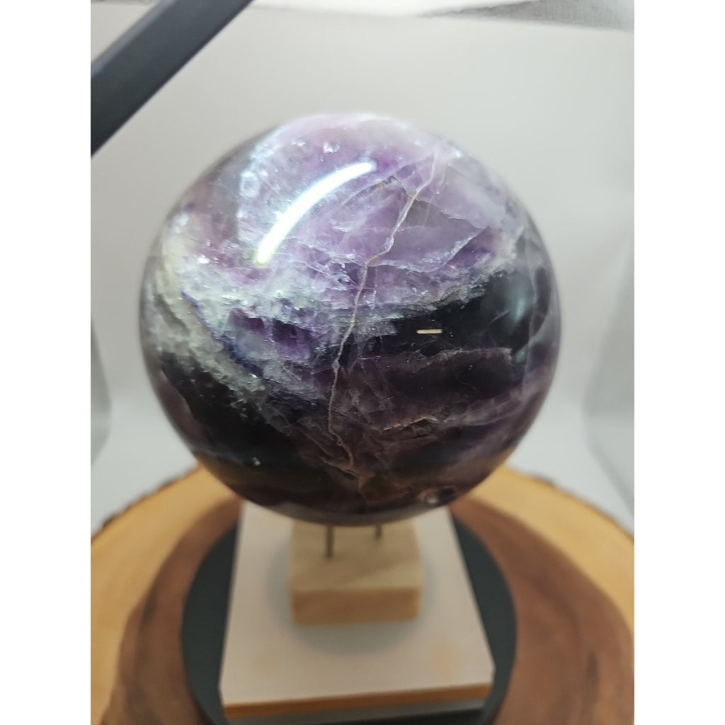 Large Rainbow Fluorite Quartz Crystal Sphere — 6.4 inches, Polished | CrystalCloud Company by CrystalCloud Company