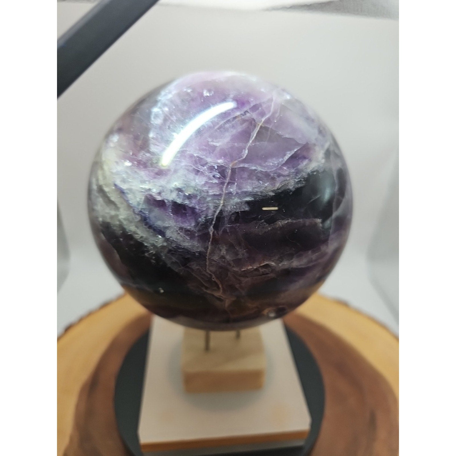 Large Rainbow Fluorite Quartz Crystal Sphere — 6.4 inches, Polished | CrystalCloud Company by CrystalCloud Company