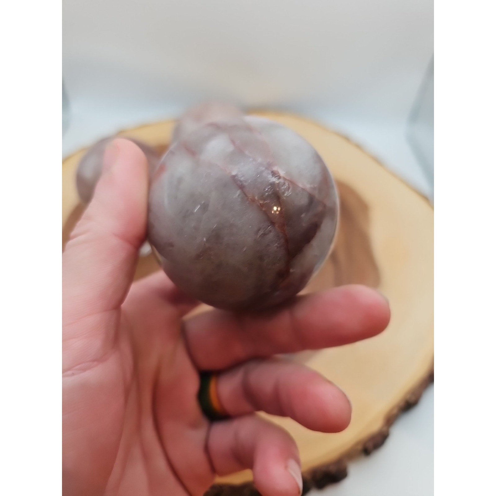 Fire Quartz Crystal Sphere 55-60mm W/stand 1 Each by CrystalCloud Company