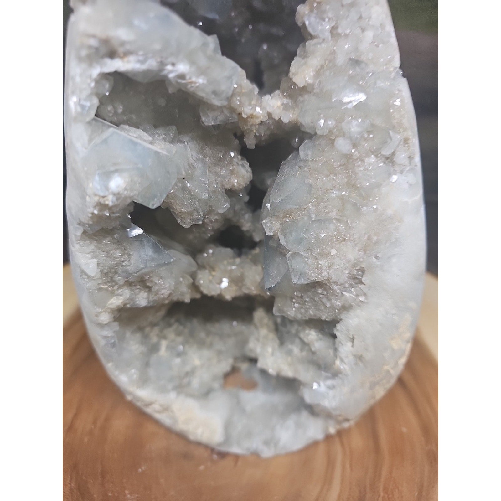 Large Baby Blue Celestite Geode Cluster — 13.6 lbs, 8 inches, Brazil | CrystalCloud Company by CrystalCloud Company