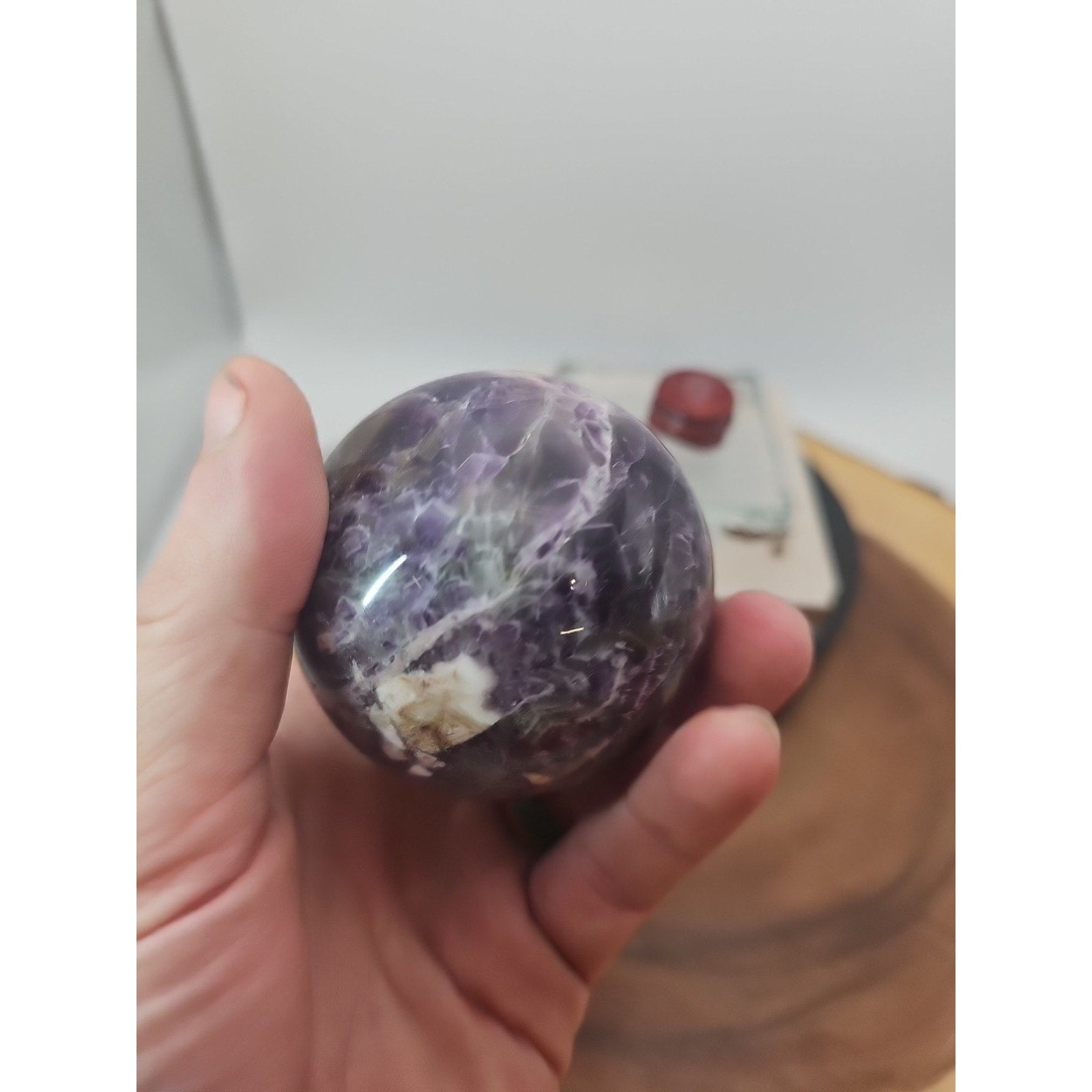 Madagascar Amethyst Crystal Sphere — 373g, 61mm, Collector's Piece | CrystalCloud Company by CrystalCloud Company