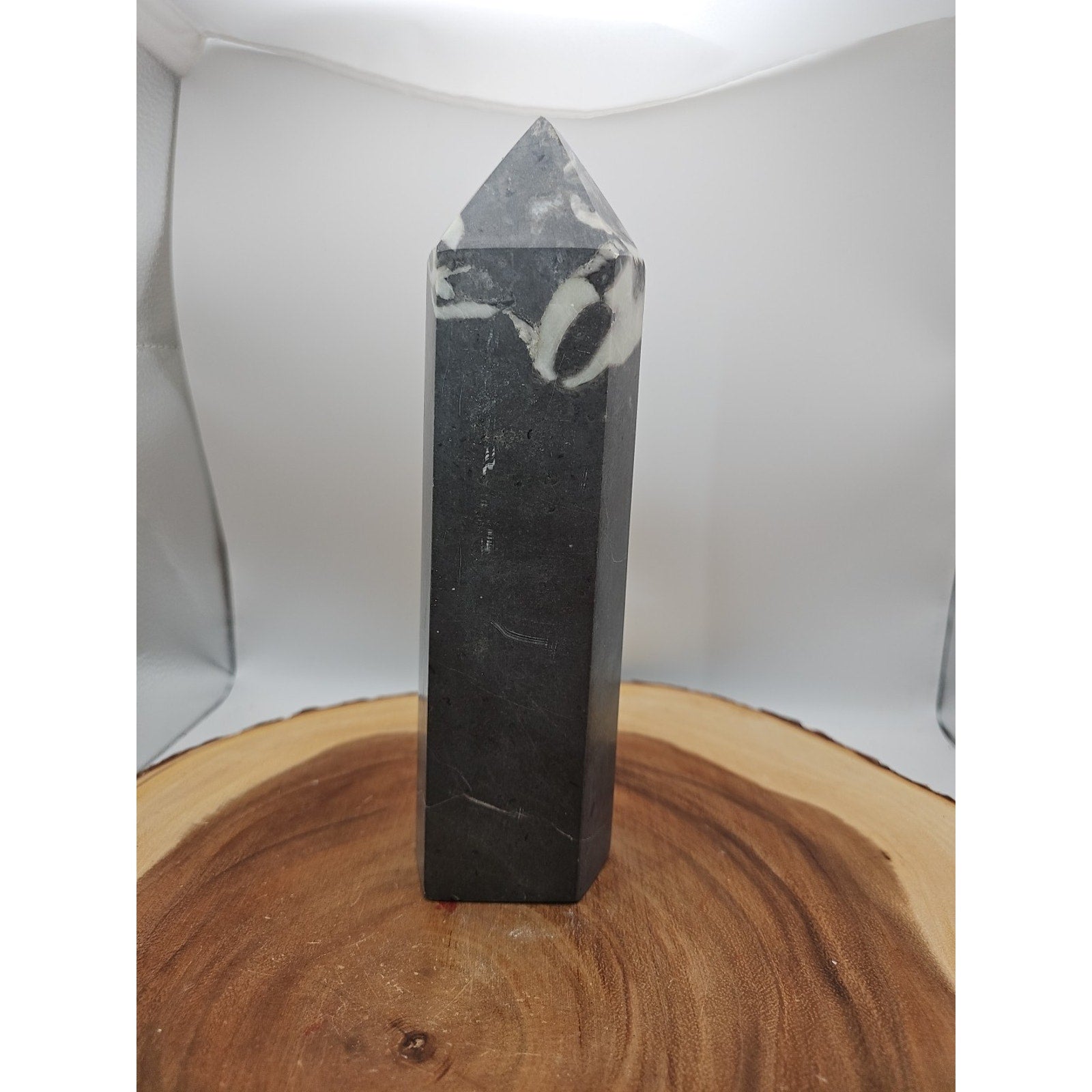 3.14lb 1000 Eye Jasper Quartz Tower 9in Tall Has Chip On Top by CrystalCloud Company