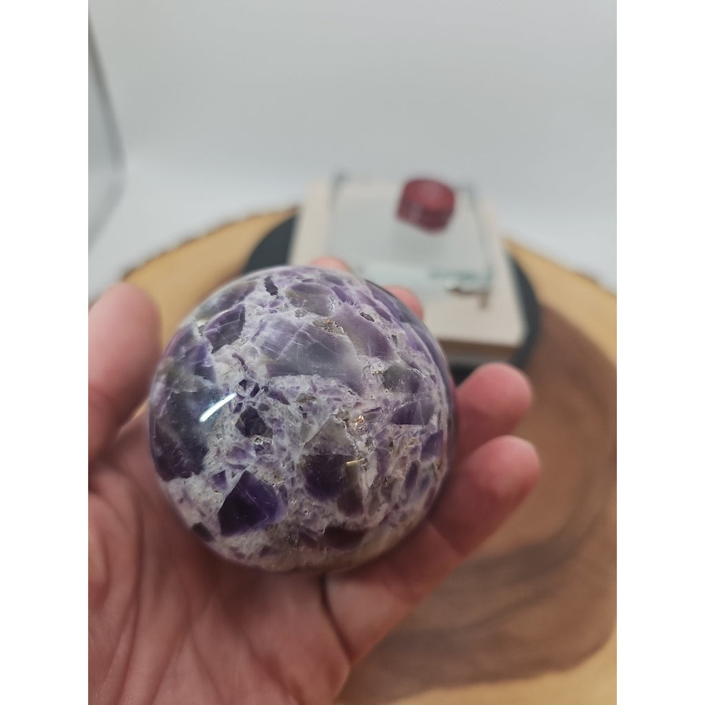 Madagascar Amethyst Crystal Sphere — 373g, 61mm, Collector's Piece | CrystalCloud Company by CrystalCloud Company