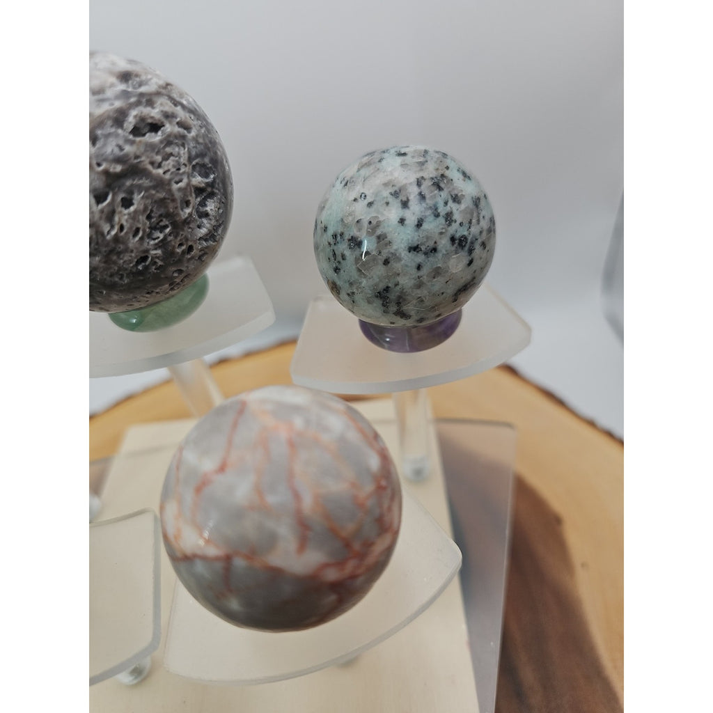 Ocean Jasper Sphere W/stand by CrystalCloud Company