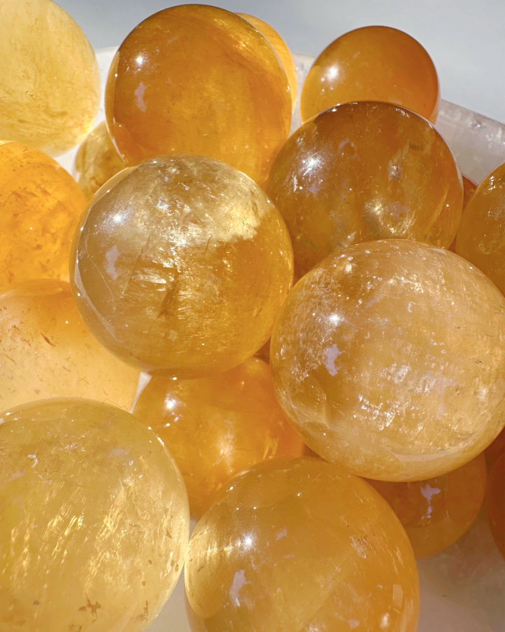 Honey Optic Calcite Spheres - AAA by Baltic Mermaid