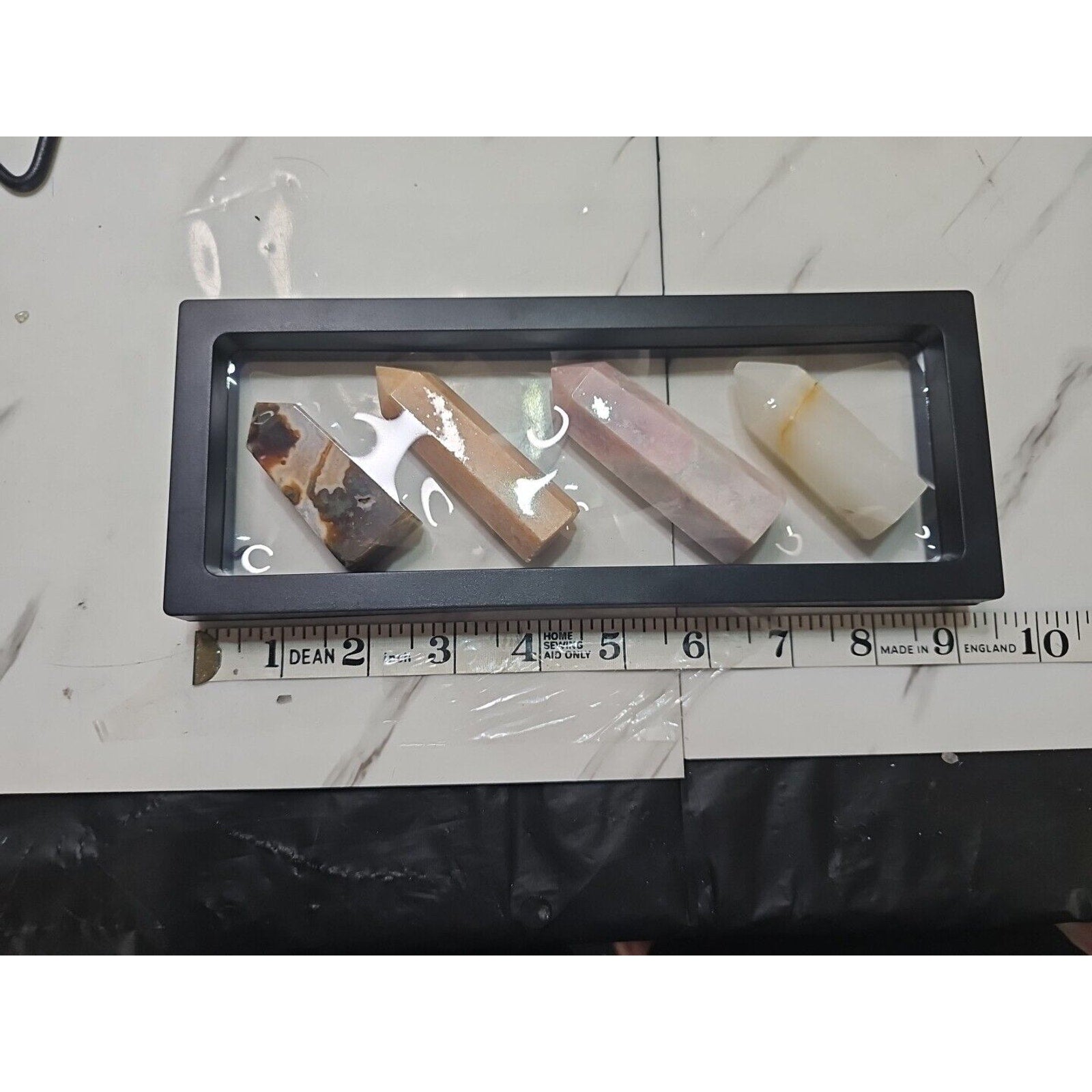 Agate Towers 245g 4 Pcs W/Stand by CrystalCloud Company