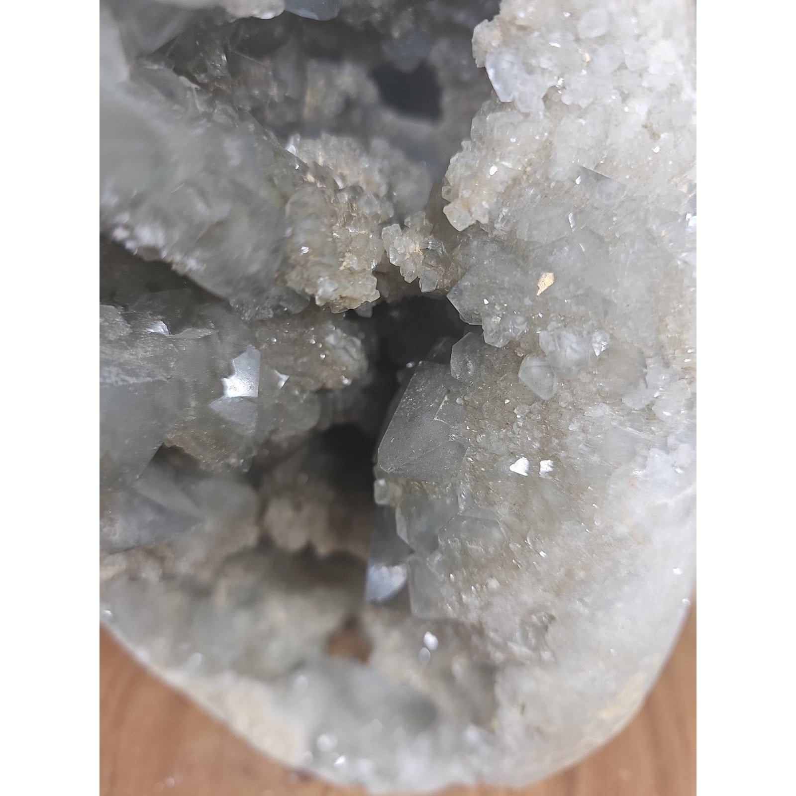 Large Baby Blue Celestite Geode Cluster — 13.6 lbs, 8 inches, Brazil | CrystalCloud Company by CrystalCloud Company