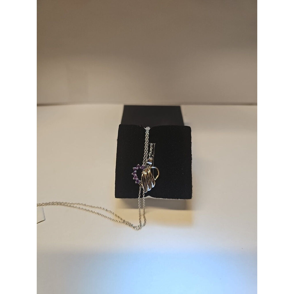 Amethyst Heart Pendant Necklace — 18-inch Sterling Silver Chain | CrystalCloud Company by CrystalCloud Company