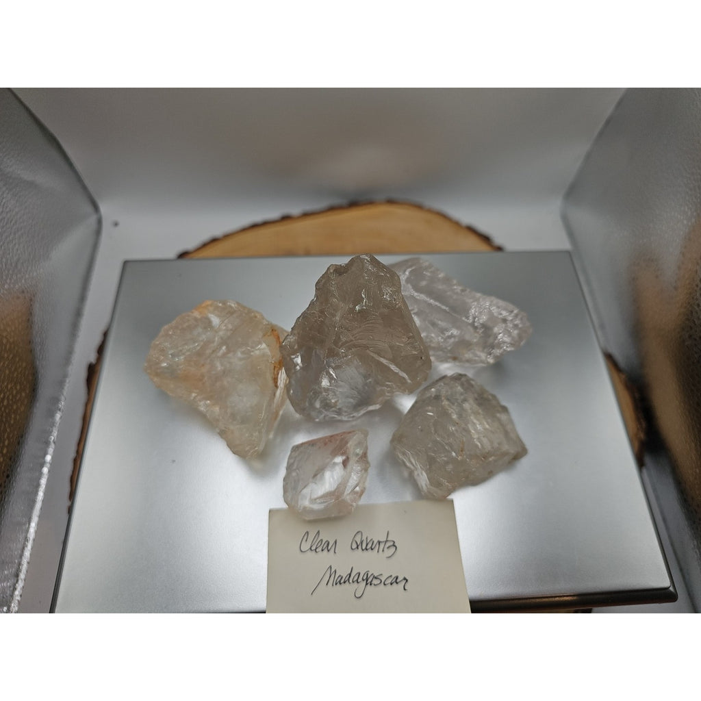 Quartz Crystal Clusters 1.48lbs 5pcs From Madagascar by CrystalCloud Company